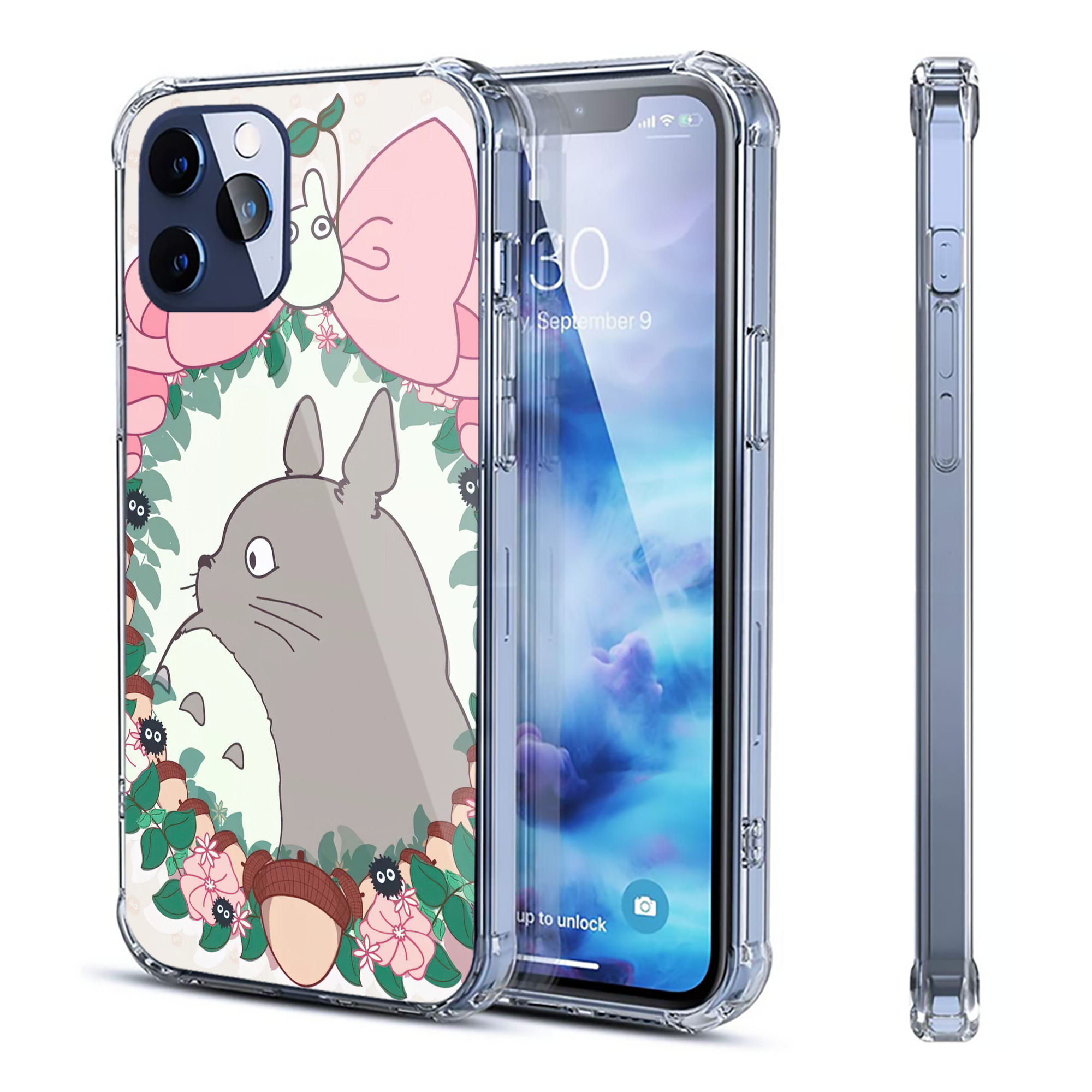 （画像用） となりのトトロ 草壁メイ 草壁サツキ My Neighbor Totoro Satsuki Kusakabe Mei Kusakabe 【iPhone 12シリーズ対応】透明スマホケース（クリアソフトケース）